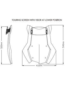 Szyba turystyczna z deflektorem PUIG BMW F750GS / F850GS / Adv. (18-24) lekko przyciemniana