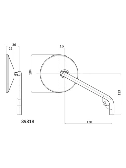 Lusterka motocyklowe Daytona D-Mirror-10 czarne [para]