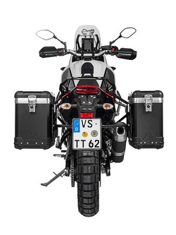 Zestaw: kufry boczne z anodowanego aluminium czarne Zega Pro + stelaże czarne Touratech Yamaha Tenere 700 / World Raid (31+38L)