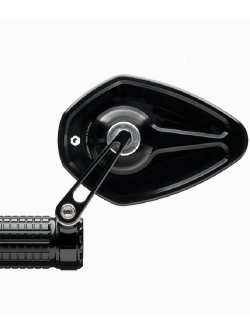 Lusterko motocyklowe uniwersalne Motogadget Mo.view Sport Flip aluminiowe, czarne [długość ramienia: 72 mm]