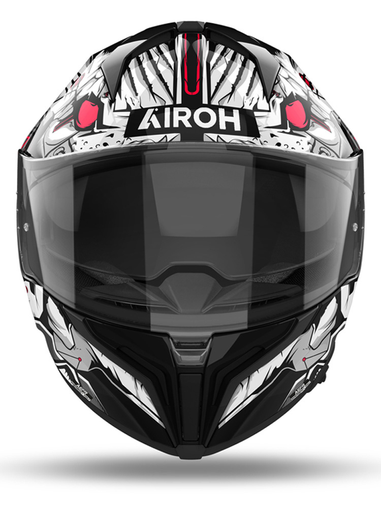 Kask integralny Airoh Matryx Nytro czarno-szaro-czerwony matowy