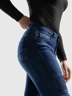 Jeansy motocyklowe damskie Rebelhorn Agness 2 Mono niebieskie