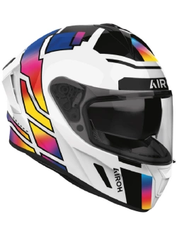 Kask integralny Airoh Spark 2 Lively Rainbow biało-niebiesko-różowy połysk