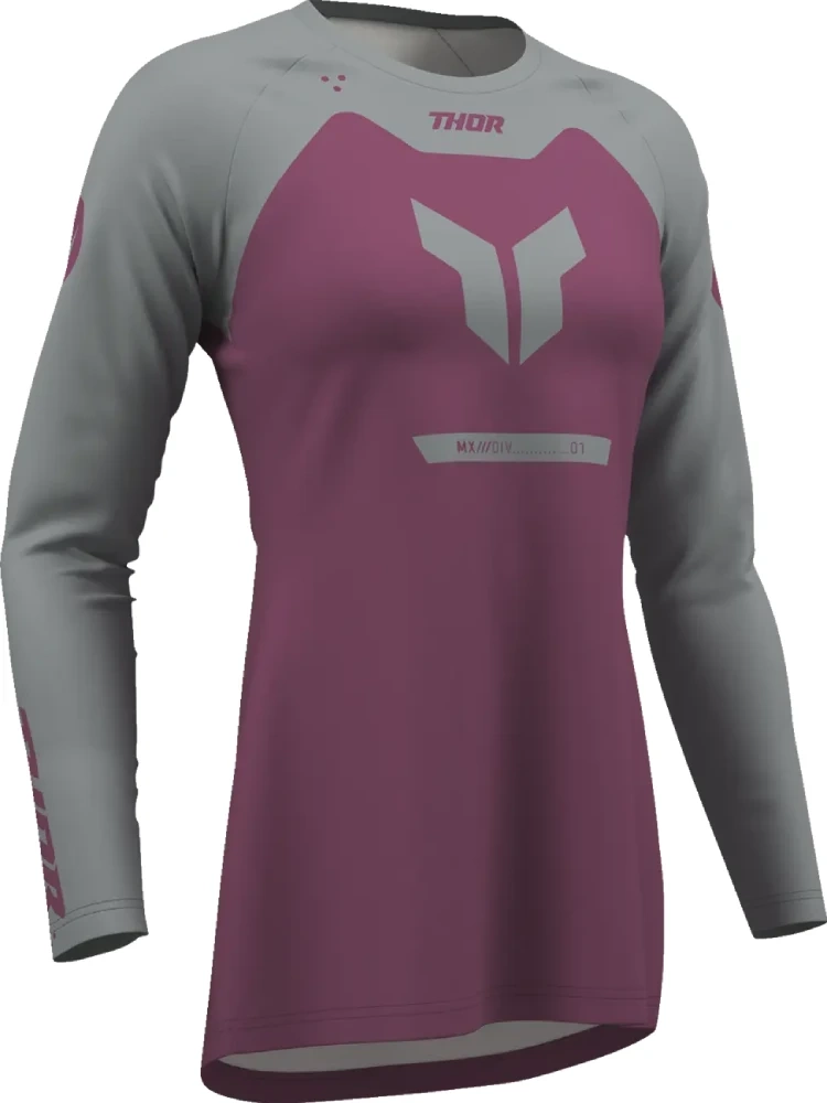 Bluza enduro damska Thor Ridemode fioletowo-szara