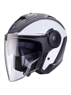 Kask otwarty Caberg Soho Milano czarno-biały matowy