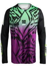 Bluza enduro Leatt Moto 4.5 Lite Leopard czarno-fioletowo-zielona