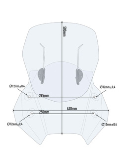 Szyba motocyklowa GIVI Airflow regulowana, przezroczysta Suzuki DL 650 V-Strom (17-)