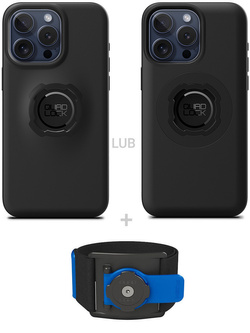 Zestaw do biegania: etui na telefon iPhone 15 Pro Max + opaska sportowa Quad Lock