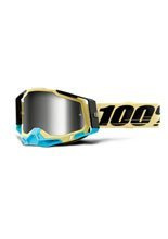 Gogle motocyklowe 100% Racecraft 2 Airblast z szybką lustrzaną brązowo-czarne