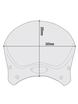 Szyba motocyklowa Givi 100ALB do Triumpha Scrambler 1200 (19-) czarna