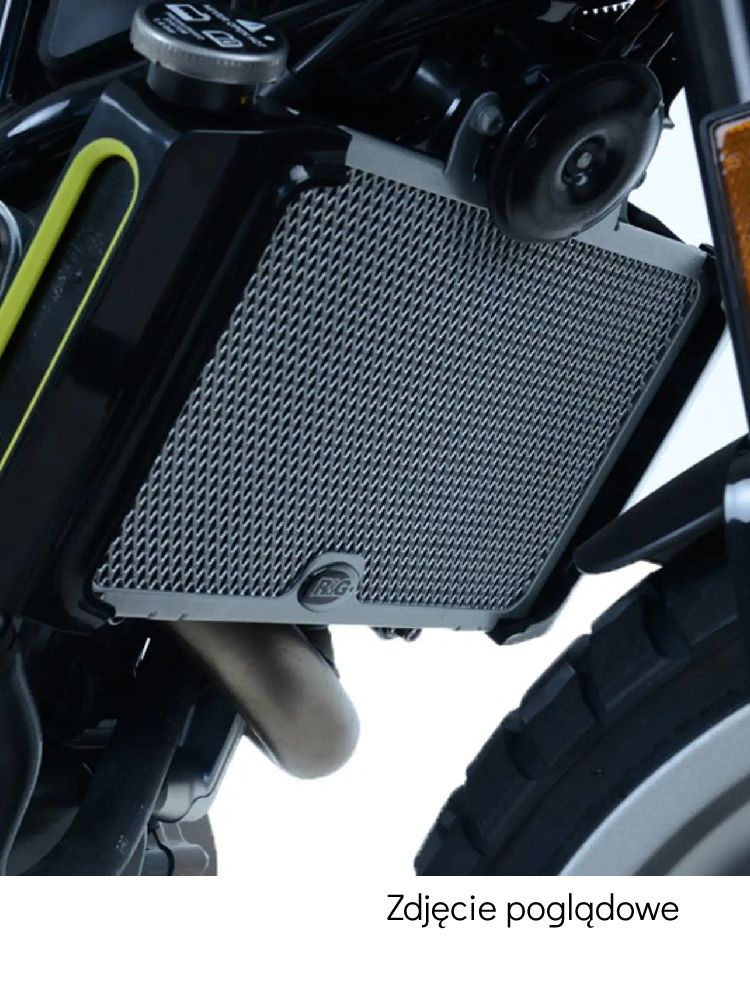 Osłona chłodnicy R&G aluminiowa do Husqvarna Svartpilen 401 (18-)/ Vitpilen 401 (18-) /KTM Duke 390 (17-) szara
