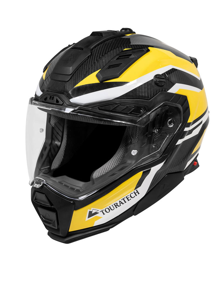 Kask adventure Touratech Aventuro Pro Carbon czarno-biało-zółty