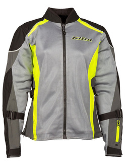 Kurtka motocyklowa damska tekstylna Klim Avalon szaro-fluo żółta