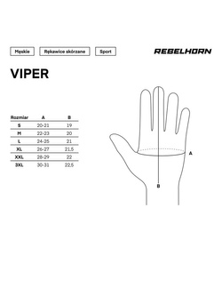 Rękawice motocyklowe Rebelhorn Viper czarno-żółte