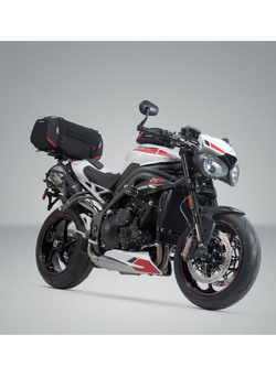 Zestaw: torba na tył Rackpack + stelaż Street-Rack SW-Motech Triumph Speed Triple 1050 S / RS (18-23) [poj.: 32,0-42,0 l]