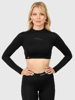Koszulka termoaktywna damska z długim rękawem Redline Venus 2.0 Outlast crop top czarna