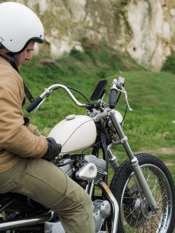 Uchwyt montowany na kierownicy motocykla Quad Lock PRO chromowany