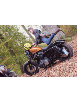 Kanister Hepco&Becker z uchwytem Cutout na lewą stronę do Moto Guzzi V9 Bobber (16-20) 4 litry czarny