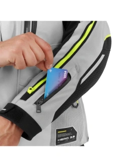 Kurtka motocyklowa tekstylna Shima Hero 3.0 G2 szaro-fluo żółta