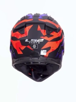 Kask enduro LS2 MX708 Fast II Grotesk fioletowo-pomarańczowy
