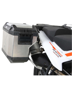 Zestaw: kufry boczne + stelaże Hepco&Becker Xplorer Cutout do KTM 890 Adventure / R / Rally (21-22) srebrne