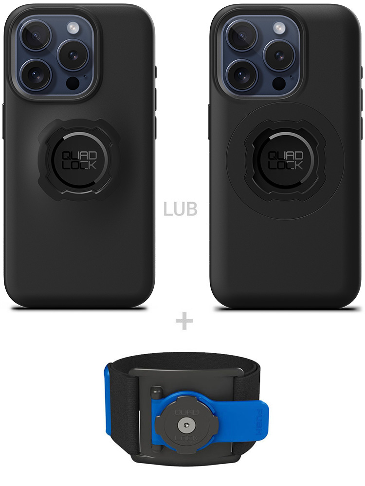 Zestaw do biegania: etui na telefon iPhone 15 Pro + opaska sportowa Quad Lock