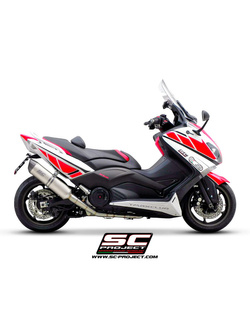Pełny układ wydechowy 2-1, SC-Project Oval Titanium + Carbon - Yamaha T-MAX 530 [12-16]