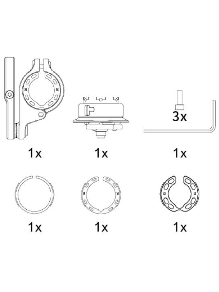 Uchwyt na telefon Outplorer QM02 Launch Pro mocowany na kierownicę, z regulacją i systemem amortyzacji