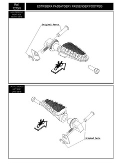 Mocowanie sportowych podnóżków PUIG do Suzuki DL 1000 V-Strom/XT (pasażera)