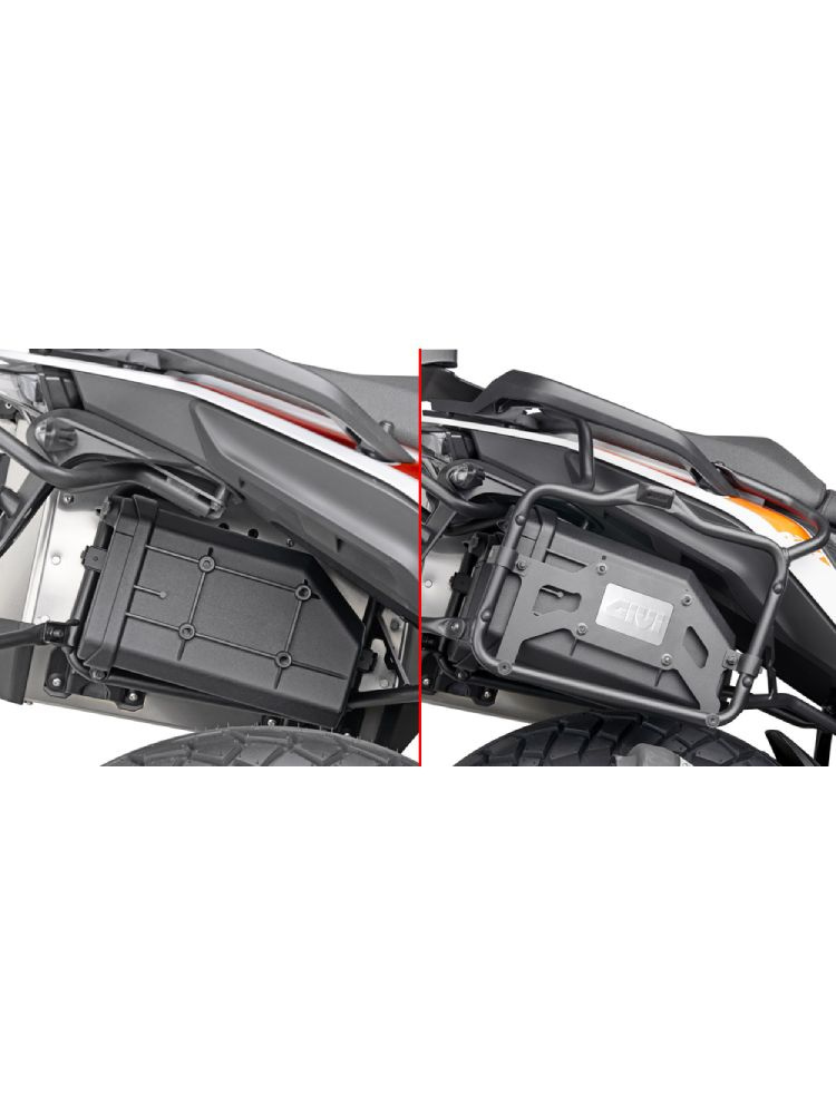 Zestaw mocujący skrzynkę narzędziową GIVI S250 do stelaża bocznego KTM 390 Adventure (20-24)/ Royal Enfield Himalayan (21-23)/ Scram 411 (22-24)