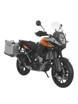 Zestaw: kufry boczne aluminiowe srebrne Zega Pro + stelaże czarne Touratech KTM 1050 Adventure/ 1090 Adventure/ 1290 Super Adventure (-20)/1190 Adventure/R (31+38L)