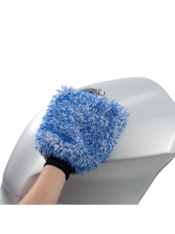 Rękawica z mikrofibry do mycia motocykla Oxford niebiesko-biała