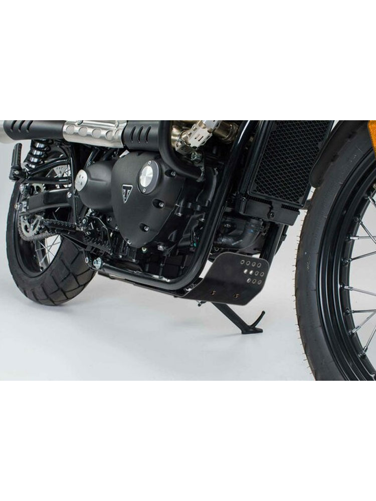 Osłona silnika SW-MOTECH Triumph Street Twin/Bonneville T 100/Street Scrambler/Bonneville T100/Street Cup (16-), Bonneville T120 Black (15-), Thruxton 1200 R (16-19), Thruxton TFC/Speed Twin (18-), Thruxton RS (19-), Speed Twin 900 (23-) czarna
