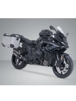 Zestaw: kufry boczne TRAX ADV + stelaże PRO SW-Motech BMW R 1300 R/ RS (25-) srebrne [poj.: 2 x 45 L]
