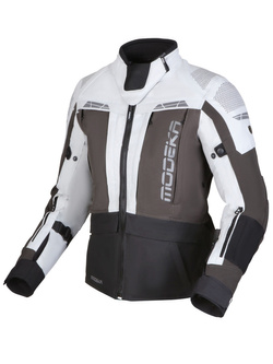 Kurtka motocyklowa damska tekstylna Modeka Hydron jasnoszaro-czarna