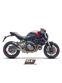 Podwójny tłumik SC-Project Twin GP70-R Carbon / Titanium (Slip on) - Ducati Monster 821 [18-20]