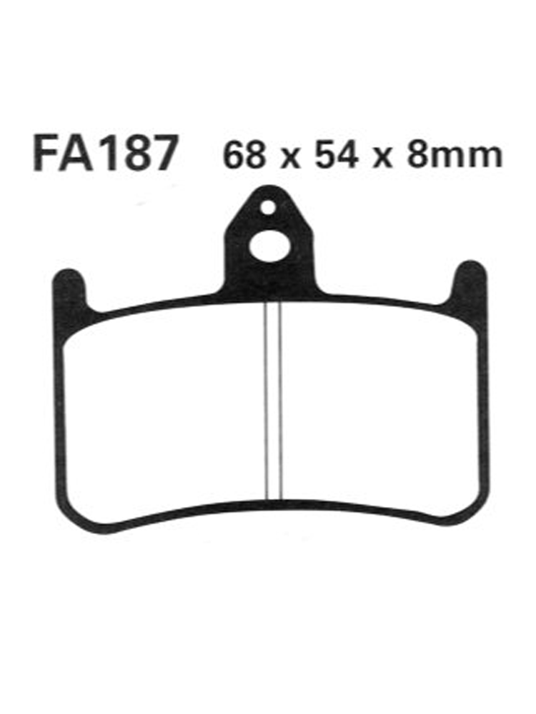 Klocki hamulcowe EBC FA187HH 68 x 54 x 8mm NA PRZÓD