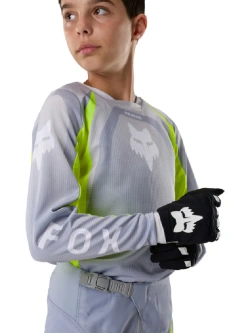 Bluza enduro dziecięca Fox 180 Frame szara-fluo