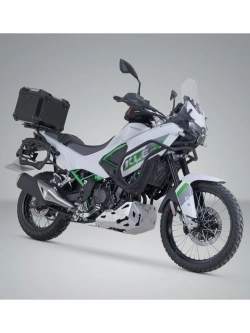 Zestaw: kufer centralny czarny TRAX ADV + stelaż Adventure-rack SW-Motech Kawasaki KLE 500/ SE (26-) [poj.: 38l]