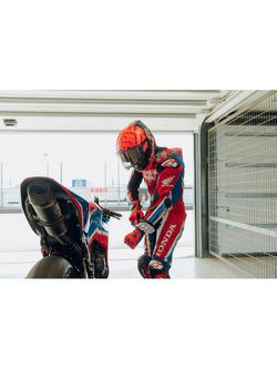 Kask integralny Shoei X-SPR PRO Escalate TC-4 czerwono-zielony