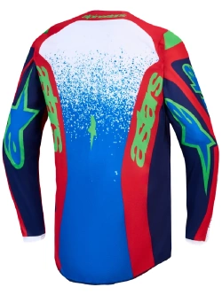 Bluza cross dziecięca Alpinestars MX Fluid Drag niebiesko-czerwono-biała