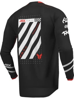 Bluza enduro dziecięca Thor Launchmode Futura czarno-czerwona