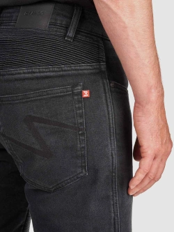 Jeansy motocyklowe Pando Moto Karl Devil AAA czarne