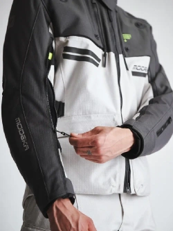 Kurtka motocyklowa tekstylna Modeka Atlaz czarno-popielata