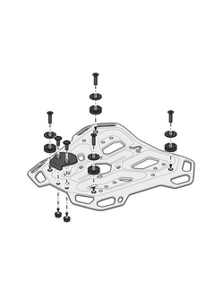 Zestaw: kufer centralny czarny TRAX ADV + stelaż Adventure-rack SW-Motech BMW R 1200 GS Adv (13-20) / R 1250 GS Adv (18-) / R1250 GS (18-) / F 850 GS Adv (20-), F 900 GS Adventure (24-) [pojemność: 38 L]