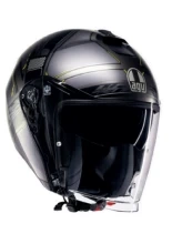 Kask otwarty AGV Irides Zagabria szaro-żółty matowy