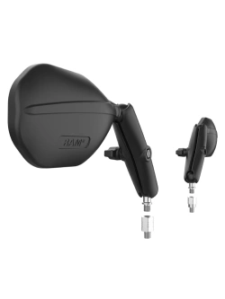 Zestaw lusterek motocyklowych RAM Tough-Mirror z długimi ramionami B, podstawami kulowymi i adapterami