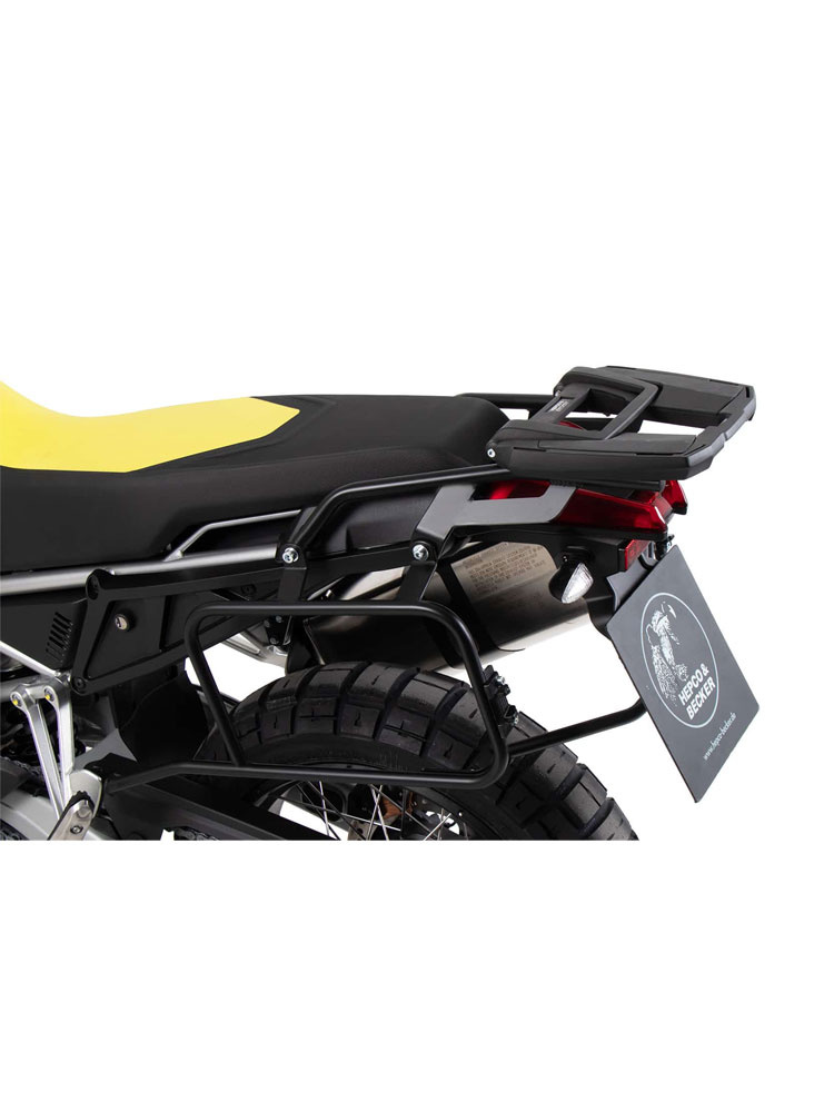 Zestaw: kufry boczne + stelaże Hepco&Becker Xplorer Cutout do Aprilia Tuareg 660 (22-24) czarne