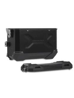 Zestaw: kufry boczne TRAX ADV + stelaże PRO SW-Motech Kawasaki KLE 500/ SE (26-) czarne [poj.: 2 x 45l]