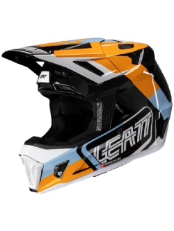 Kask enduro Leatt Moto 7.5 V25 z goglami pomarańczowo-czarno-biały